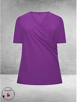 Plus Basics Wrap Top Lavender